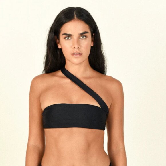 Jade Swim One-Shoulder Halo Bikini Top – “Glow” (Neon Coral-Red) NWT - Picture 6 of 7